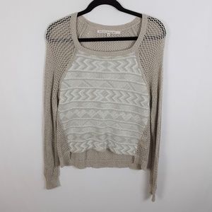 Rachel Roy Loose Knit Sweater Long Sleeve S
